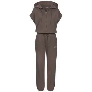 VENICE BEACH Overall aus Jerseyware, kurzärmliger Jumpsuit mit Taschen, grau