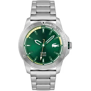 Lacoste Analog Quarzuhr für Herren Kollektion LACOSTE REGATTA mit Silbernes Edelstahlarmband - 2011204
