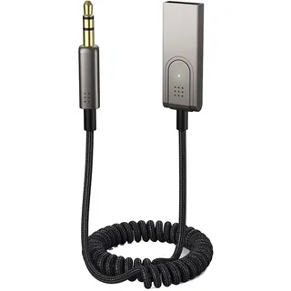 MMOBIEL Bluetooth 3,5 mm AUX BT Auto Adapter - USB-Kabel mit Mikrofon