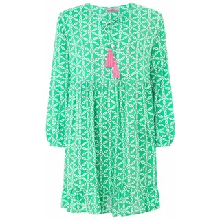 Zwillingsherz Sommerkleid mit Muster Grün L