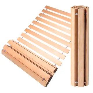 Coemo Rollrost DELUXE 70 x 200 cm Rolllattenrost 22 massive Leisten