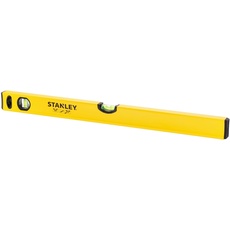 Stanley Wasserwaage Klassik (60 cm Länge, horizontale/vertikale Libelle, Schockabsorber, Genauigkeit ±0.5mm/m) STHT1-43103