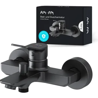 AM.PM Badewannenarmatur Wannenarmatur Schwarz Einhebelmischer Wandmontage Bad Messing Badewannen Armaturen