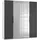 Drehtürenschrank Level 200 x 216 x 58 cm Weiß/Grau