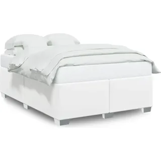 vidaXL Bettgestell Weiß 160x200 cm Kunstleder - Weiß