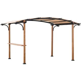 Pavillon , Holz, Metall , Lärche , massiv , 406x239x259 cm , wetterbeständig , Sonnenschutz, Pavillons
