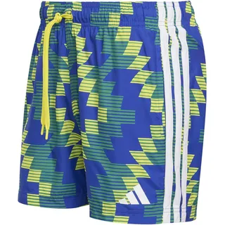 adidas Herren Football-Inspired Graphic Swim 5 Inch Swimwear, Bright Yellow/White, XS