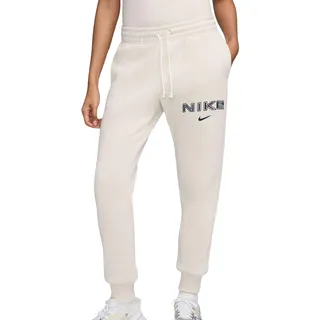 Nike Damen Phoenix FLC Mr Std Logo Hose, Lt Orewood BRN, M