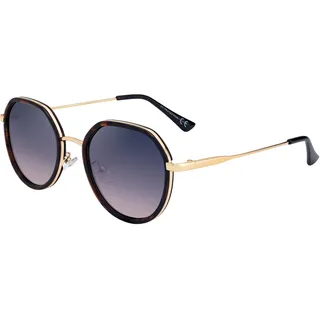 SQUAD Sonnenbrille Für Damen Retro Rund Metall Größe Klein Mit Brillenetui 100% uv400-schutz