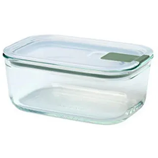 Mepal Frischhaltedose , Transparent , Kunststoff, Glas , 0,7 l , rechteckig , 16.7x11.9x7 cm , lebensmittelecht, auslaufsicher, mikrowellengeeignet, stapelbar, Deckel mit Sichtfenster , Küchenzubehör, Vorratsbehälter, Frischhaltedosen