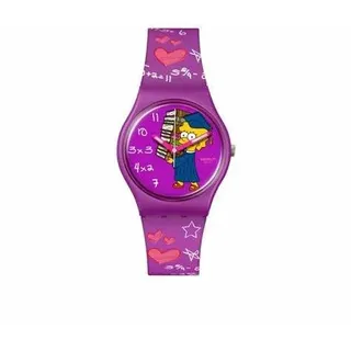 Swatch - Frauen - Uhr - Fans der Simpsons, Mädchen - Unisex-Erwachsene - Wasserfest bis 3 Bar - Simpsons - SO28Z118