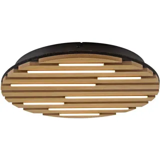 JUST LIGHT LED Deckenlampe AKUSTIK Akustikpanel mit Echtholzfurnier Eiche Wohnzimmer, Esszimmer, Flur, Küche, Büro, Schlafzimmer 15590-79, 15591-79, 15592-79 - Braun