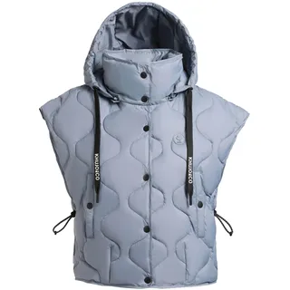 Steppweste KHUJO "Funktionsweste Ninga", Damen, Gr. S, blau (misty blau), Obermaterial: 100% Nylon NY.   100% Polyester PES., Westen Steppweste