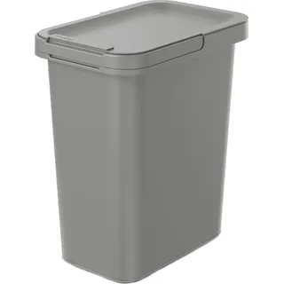 Mülleimer Keden SYSTEMA 12 Liter Abfalleimer Mülleimer mit Deckel Kunststoff Grau - Grau