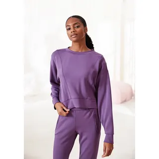 French Connection Sweatshirt, mit überschnittenen Schultern, lila