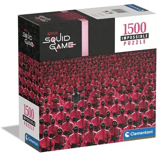 CLEMENTONI 80504 Squid Game Impossible Game-1500 Teile-Erwachsenenpuzzle, Tv Serien, Netflix, Puzzle Schwer, Made In Italy Amazon Exclusive