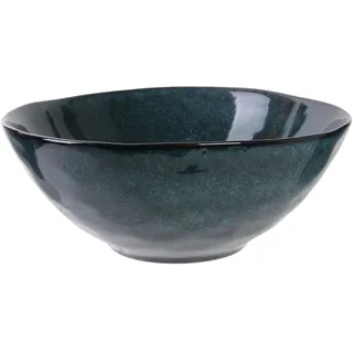 HOME DECO FACTORY Ka3759 Salatschüssel, 3 l, Durchmesser 28 cm, Höhe 11 cm, Blau, Art de La Table, Salatschüssel, Glasschale aus Porceain, Keramik