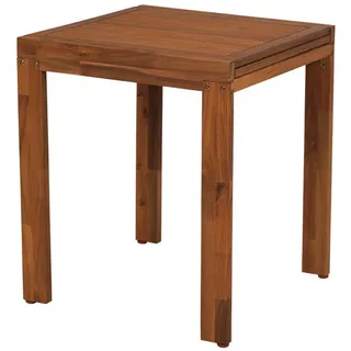 Gardenson Balkontisch , Akaziefarben , Holz , Akazie , Hartholz , rechteckig , 70x77.5x65-130 cm , FSC 100% , ausziehbar , Gartenmöbel, Gartentische, Klapptische
