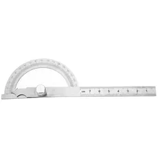 0-180 Grad Edelstahl Winkelmesser Goniometer Winkelsucher Messgerät mit 15 cm Lineal(80 * 120mm)