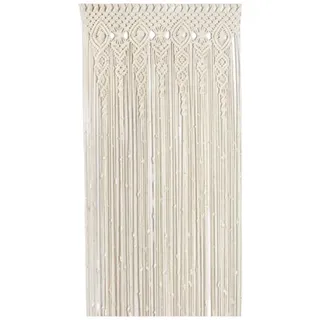Makramee Wandbehang Tapisserie für Raumteiler, Home Wanddeko (90x180cm) | Boho Handgewebte Makramee Türvorhang Vorhang, Boho Wanddeko für Fenstervorhänge, Hochzeit, Home Wanddeko, Beig (35x70in)
