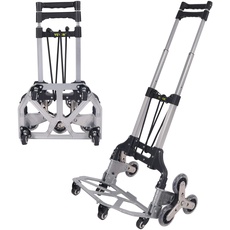 REDCAMP Treppensteiger-Sackkarre und Dolly mit 6 langlebigen Kletterrädern, 180 lb Kapazität Schwerlast-LKW-Wagen mit Teleskopgriff für Gepäckpaket liefern
