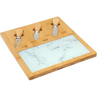 Käse-Set, Bambus und Glas, 5-teilig - Secret de Gourmet