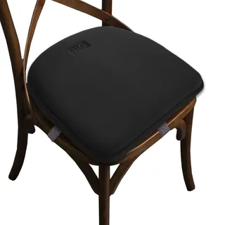 Big Hippo Memory Foam Sitzkissen 40x40 - rutschfeste Sitzauflage für Bürostuhl, Gartenstuhl & Auto - Ergonomische Steißbein Entlastung, Weich & Atmungsaktiv - Schwarz