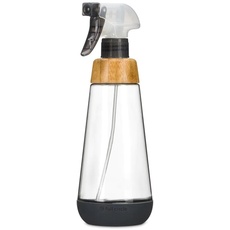 Full Circle Bottle Service Glas-Sprühflasche mit einstellbarem Zerstäuber für Putzmittel oder zur Pflanzenpflege - Wiederverwendbare Spühflasche mit Bambushals und Silikonbasis - 475ml