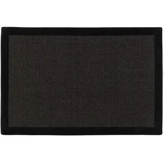 benuta Nest Fussmatte Sana Schwarz 60x90 cm , Textil , Beton Optik , Rechteckig , 60x90 cm , für Fußbodenheizung geeignet , Teppiche und Böden, Schmutzfangmatten, Fußmatten
