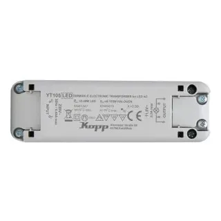 Kopp 202510093 Elektronischer Transformator: 2 Eingänge/4 Ausgänge, dimmbar, Halogenlampe: 0-105W, LED: 40W  - 4 Stück