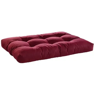 Traumnacht Outdoor Palettenauflage mit Schaumstoffstäbchen gefüllt, Palettenkissen, Palettenpolster Palettenmöbel Palettensofa Sitz, rot