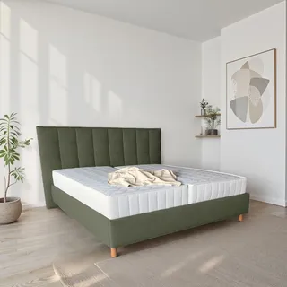 COLLECTION AB Polsterbett »CLASSIC Scandi erhältlich in der Breite 180x200cm« 3 Varianten: Rahmen, Rahmen + Rost oder Komplett-Set mit King-Matratze
