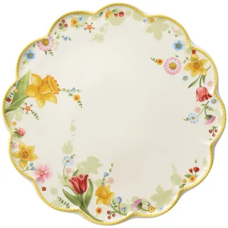 Villeroy & Boch Spring Awakening Tortenplatte 33 Cm, Servierplatte Ostern, Kuchenplatte, Oster Deko, Deko Geschenk Ostern, Premium Porzellan
