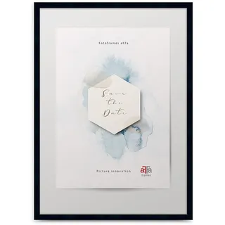 aFFa frames Hekla, Bilderrahmen MDF Fotorahmen, the frame, Fotorahmen mit Acrylglas, bilderrahmen Schwarz, 9x13 cm