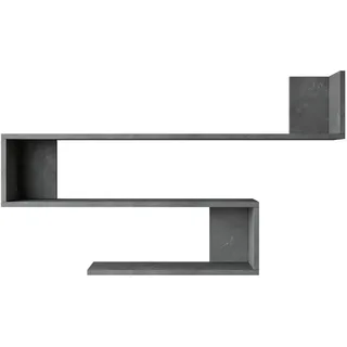 [en.casa] Wandregal Kitee 120 x 71,5 x 14,5 cm Grau