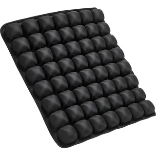 SucceBuy Aufblasbares Sitzkissen 410x460x45mm, 3D-Luftzellen-Kissen zur Druckentlastung, Elasthan & TPU-Sitzpolster mit Handpumpe, leicht & tragbar für Reisen, Büro, Auto und Flugzeug