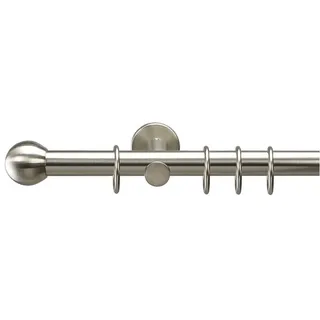 LIEDECO Gardinenstange Ø 20 mm 120 cm edelstahl optik