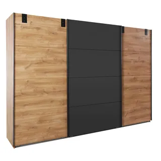 WIMEX Schwebetürenschrank Malmö 270 x 210 x 65 cm Beige/Grau