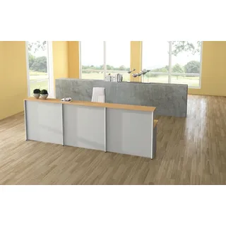 Kerkmann Anbautheke Genua gebogen, buche, silber 118,0 x 70,0 x 115,0 cm