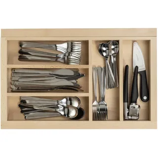 Gtv Schubladeneinsatz CUSTOMI Besteckkasten für Schubladen 400-600 mm 500 mm Braun