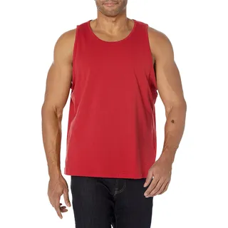 Amazon Essentials Herren Tanktop, Normale Passform, Rot, XL