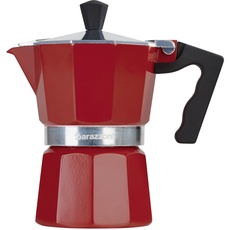 Barazzoni der farbige Kaffeebereiter 3 Tassen, Aluminium, Rot, 8.7 x 15.1 x 15.7 cm
