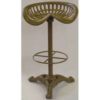 Casa Padrino Luxus Barhocker - Gusseisen - Höhe 78,7 cm - Industrial Design - Gold