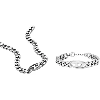 Diesel Herren-Edelstahlkette-Schmuck-Set