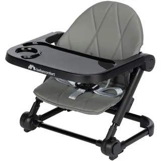 Bebeconfort Moly, Sitzerhöhung Stuhl Kind, 6 Mon–3 Jahre, 9–15 kg, leichter tragbarer Hochstuhl, kompakt zusammenklappbar, 3 einstellbare Höhen, Kindersitzerhöhung mit 3 Tablettpositionen, Tinted Grey