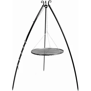 CookKing 21013 Schwenkgrill 200cm - Grillrost aus Edelstahl 80cm - Schwarz