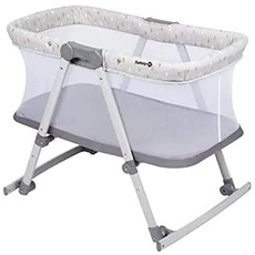 Safety 1st Babybett Morning Star, zusammen-klappbare Babywiege inkl. Reisetasche, geeignet ab der Geburt bis ca. 9 Monate, Warm Grey