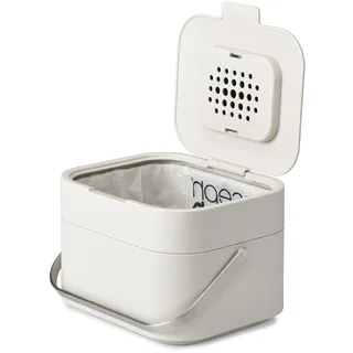 Joseph Joseph Stack 4 - Komposteimer küche, biomülleimer mit Geruchsfilter und deckel, 4 Liter, Stein
