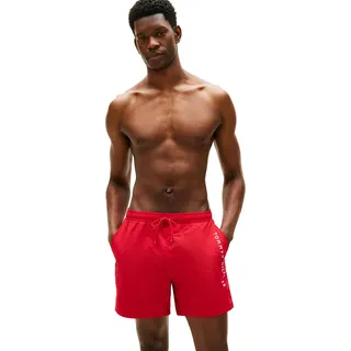 Tommy Hilfiger Herren Medium Drawstring Zip Pocket UM0UM03748 Badehose, Rot (Medium Red), L