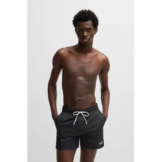 Badehose HUGO UNDERWEAR "Haiti", Herren, Gr. XXL (56), N-Gr, schwarz, Microfaser, Obermaterial: 100% Polyacryl, Badehosen Badehose, mit Markenschriftzug auf der Kordel